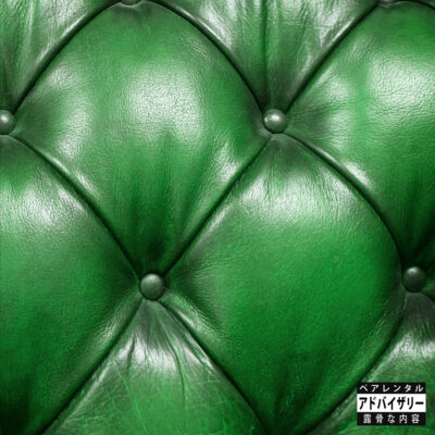 Sonnyjim & Camoflauge Monk – Money Green Leather Sofa